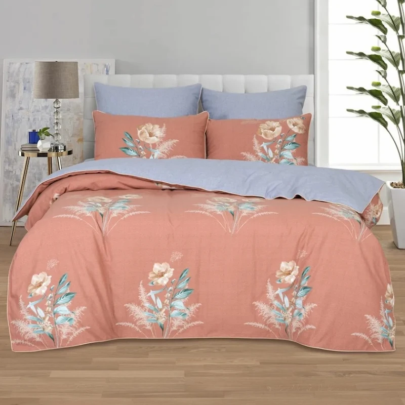 Комплект постельного белья Артпостель Августина, пододеяльник 200x220 см, простыня 220x240 см, наволочка 50x70/70x70 см, евро, велюр, оранжевый/голубой Комплект постельного белья Артпостель Августина, пододеяльник 200x220 см, простыня 220x240 см, наволочка 50x70/70x70 см, евро, велюр, оранжевый/голубой