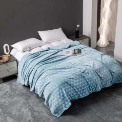 Pled Kenzo SHA-00004543, bambuk, mavi, 200x230 sm