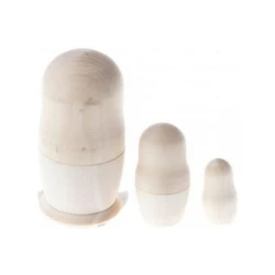 Деревянная заготовка из липы Матрешка 3х-местная, 90 мм