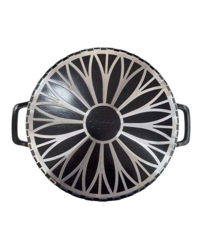 Qab-qacaq dəsti Realchef ZGH_00631, qranit, qara, 10 parça