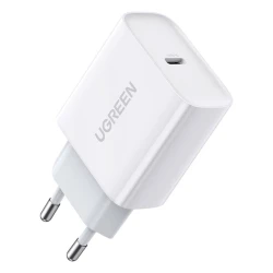 Адаптер питания Ugreen Fast Charging Power Adapter, 20W, Белый Адаптер питания Ugreen Fast Charging Power Adapter, 20W, Белый