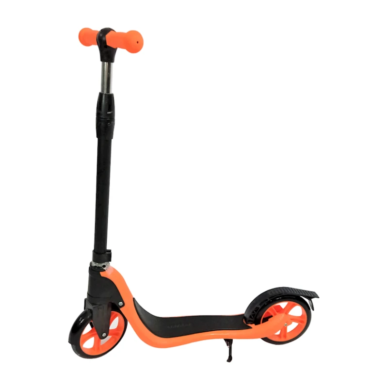 Детский самокат, черный/оранжевый, 12 лет