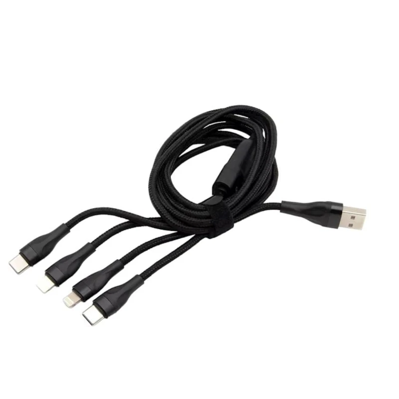 Кабель-разветвитель Yesido CA111 4in1 USB + Type-C/Lightning