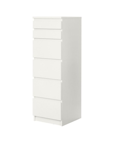 Komod IKEA Malm, DSP, ağ, 40x48.5x123 sm