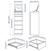 Комод IKEA Malm, ДСП, белый, 40x48.5x123 см Комод IKEA Malm, ДСП, белый, 40x48.5x123 см