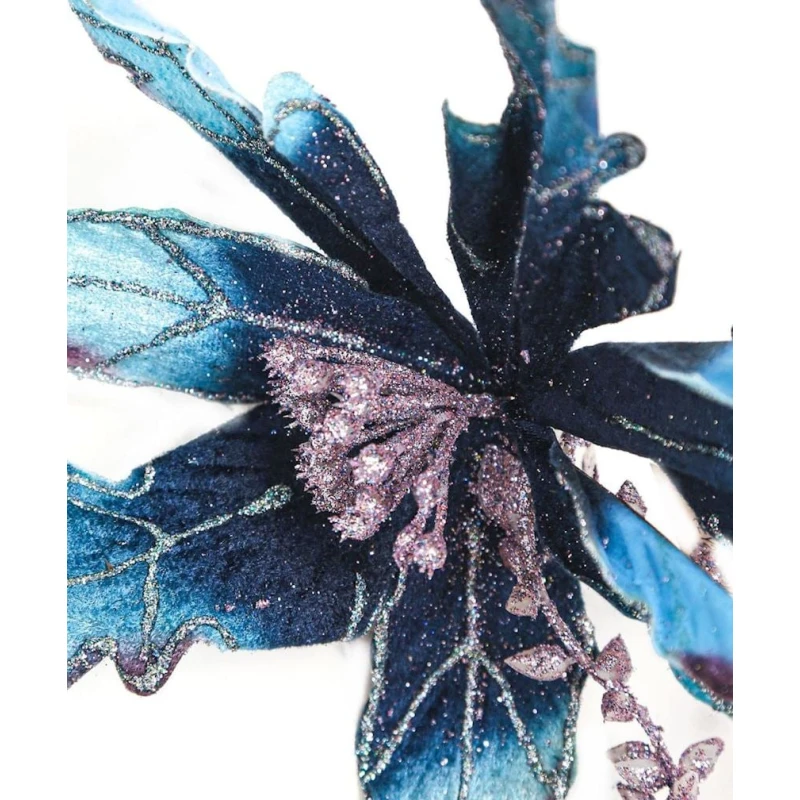 Искусственный цветок Hom-me 104458, 28 см, ПВХ/ткань, голубой