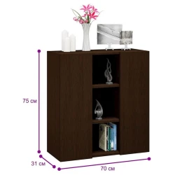 Тумба, 75x70x31 см, ЛДСП, темно-коричневый Тумба, 75x70x31 см, ЛДСП, темно-коричневый