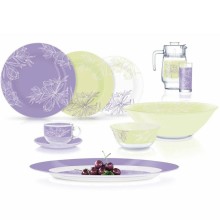 Nahar dəsti Luminarc Fle Blush Purple & Green, 46 əşya