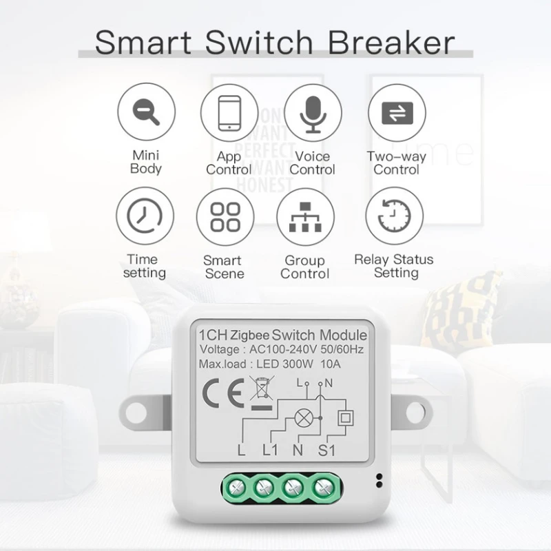 Умный выключатель Tuya Smart Switch Breaker Умный выключатель Tuya Smart Switch Breaker