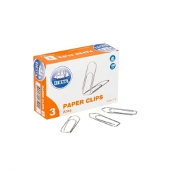 Скрепки Delta 3, серебристый, 30 мм, 100 шт