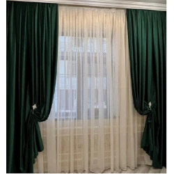 Шторы Sahara SHA-000007, зеленые Шторы Sahara SHA-000007, зеленые