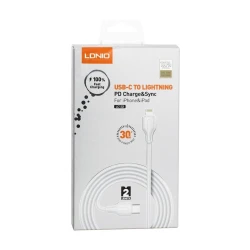 Кабель LDNIO Type-C to Lightning, 2 м, White