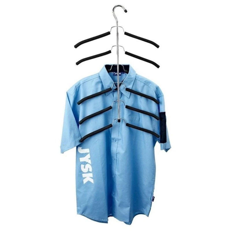 Вешалка для одежды JYSK Bjarke, 57x41 см, металл, серебристый Вешалка для одежды JYSK Bjarke, 57x41 см, металл, серебристый