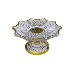 Лимонница Banu NH-T965, 13х7 см, стекло, прозрачный/золотистый