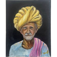 Rəsm Qırışların hikməti, kətan, yağlı, 50x40 sm