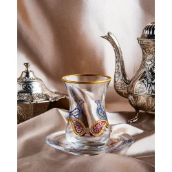 Çay dəsti Buta Glass EA00051, 6 nəfərlik 12 parça, şüşə, şəffaf