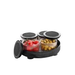 Səhər yeməyi dəsti Le Paris, 5 əd, 11/11/7 sm, plastik, qara