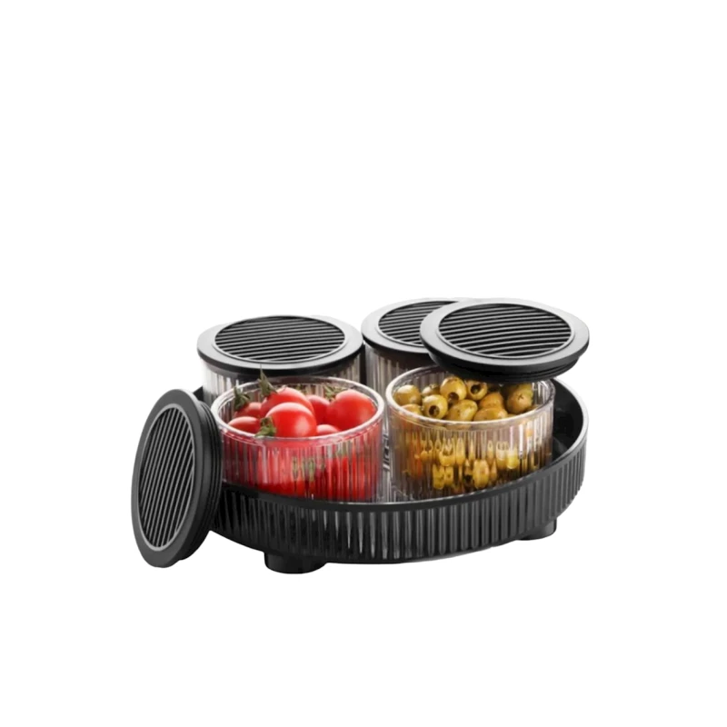 Səhər yeməyi dəsti Le Paris, 5 əd, 11/11/7 sm, plastik, qara