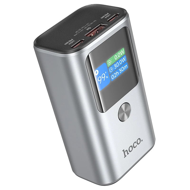 Внешний аккумулятор Hoco Q17A 10000mAh PD30W Space Gray и в подарок Samsung адаптер PD25W Black