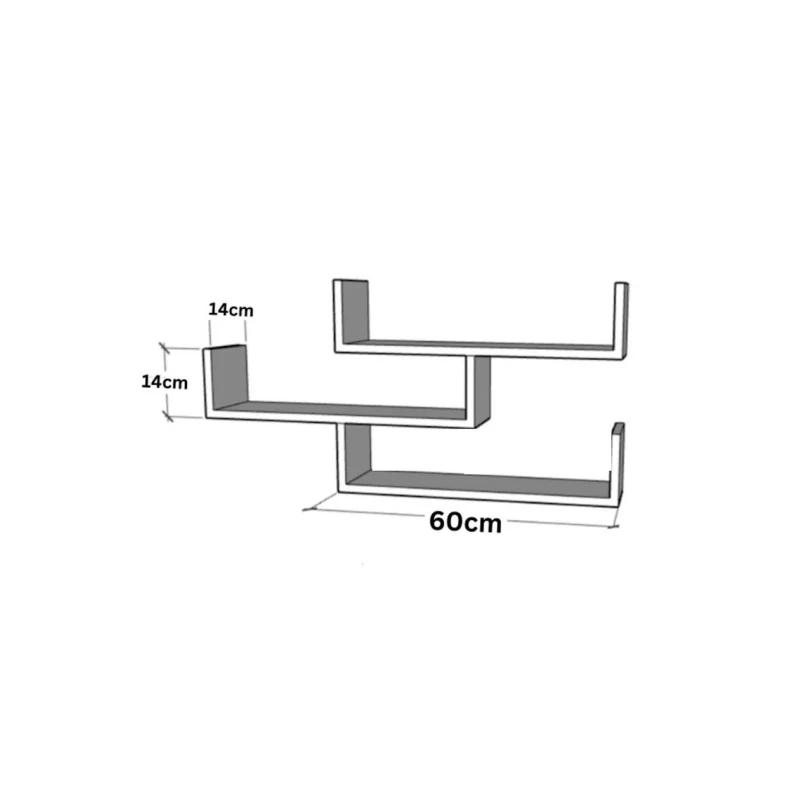 Полка Ev Plus Maya 12115604, ЛДСП, белая, 14х14х60 см Полка Ev Plus Maya 12115604, ЛДСП, белая, 14х14х60 см