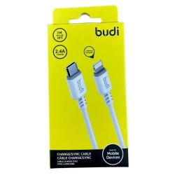 Kabel Budi DC011TL10W Type-C to Lightning 2.4A, 1 m, ağ