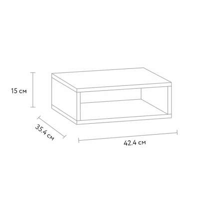 Тумба Ivey 12115559, ЛДСП, белый, 42x35x15 см Тумба Ivey 12115559, ЛДСП, белый, 42x35x15 см