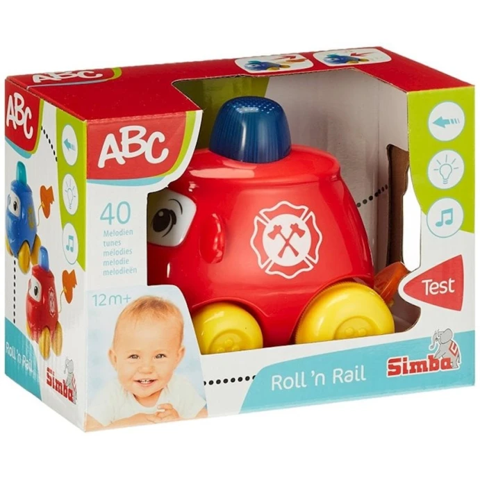 Автомобиль Simba ABC Пожарная/Полицейская заводная машинка со звуком, в ассортименте Автомобиль Simba ABC Пожарная/Полицейская заводная машинка со звуком, в ассортименте