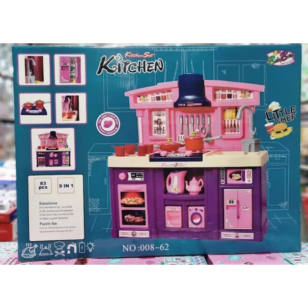 Игровой набор Кухонный гарнитур с настоящим краном и газом MD-841 Игровой набор Кухонный гарнитур с настоящим краном и газом MD-841