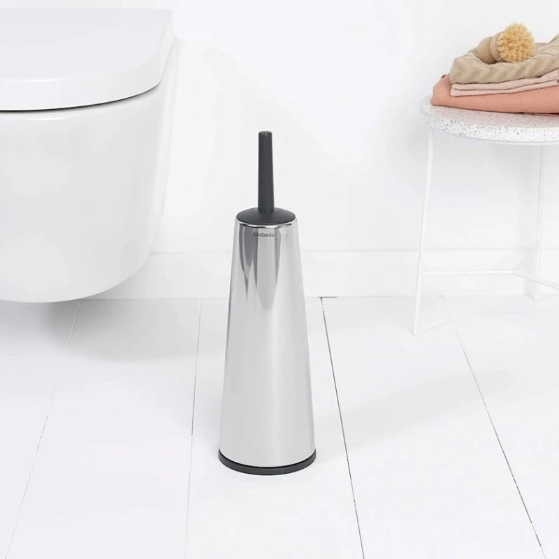 Ершик для унитаза Brabantia , 12.2x12.2x42 см, пластик/металл, серебристый Ершик для унитаза Brabantia , 12.2x12.2x42 см, пластик/металл, серебристый