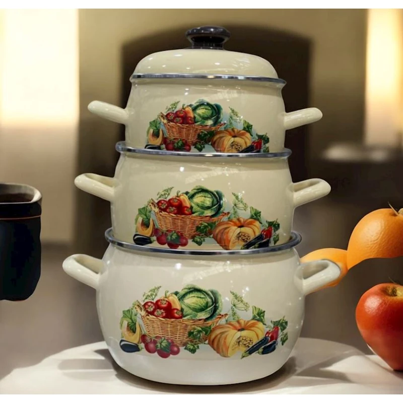 Qazan dəsti Tez-bazar-342, mina, rəngbərəng