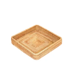 Поднос Hom-me, 21x21 см, раттан, коричневый