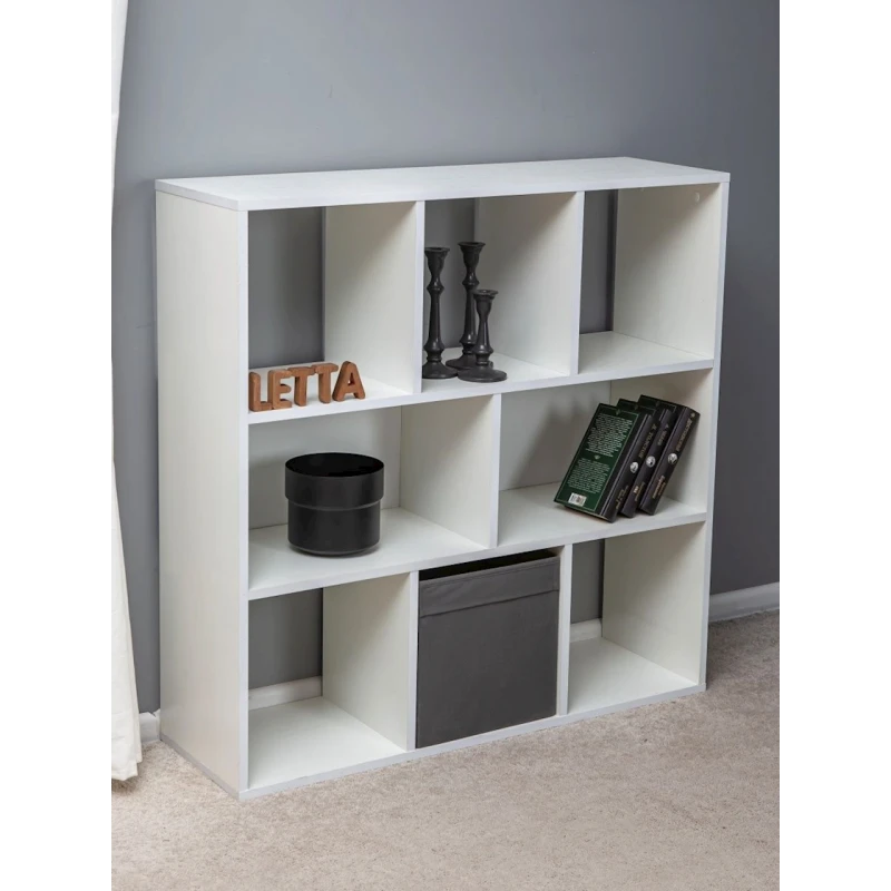 Стеллаж Letta Big White, 100х30х98 см, ЛДСП, белый Стеллаж Letta Big White, 100х30х98 см, ЛДСП, белый