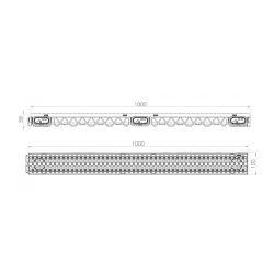 Drenaj kanalı LuxWares, 100x60x1000 mm, plastik
