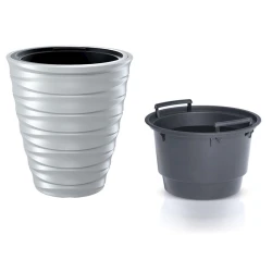 Горшок Prosperplast ME-FE400, 38.3x38.3x41.9 см, 28 л, пластик, белый