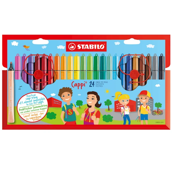 Набор фломастеров Stabilo Cappi 168/24-4, 24 шт Набор фломастеров Stabilo Cappi 168/24-4, 24 шт