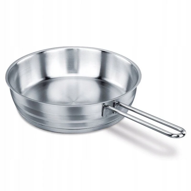 Сковородка Korkmaz Astra А1905, 2.7 л, 24 см, нержавеющая сталь, Серебристый