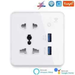 Умная розетка Coswall Tuya Smart Life Wi-Fi Fast USB Charging