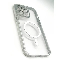 Чехол MagSafe Case для Apple iPhone 14 Pro Max Silver