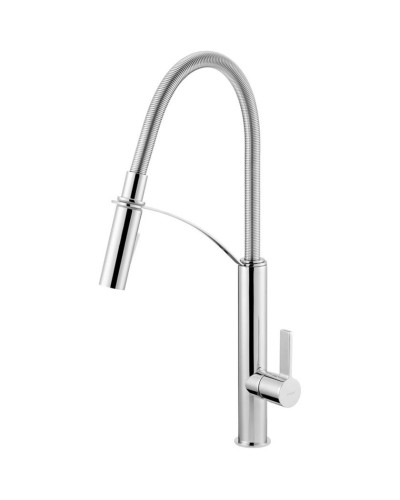 Mətbəx üçün qarışdırıcı Deante Gerbera BGB 072M, siyirmə tökülmə ilə, bürünc, gümüşü