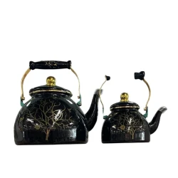Набор чайников, нержавеющая сталь, черный 3.5/1 л