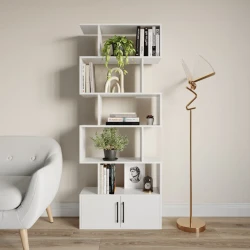 Шкаф книжный Komfort 12115565, ЛДСП, белый, 173x72x25 см Шкаф книжный Komfort 12115565, ЛДСП, белый, 173x72x25 см