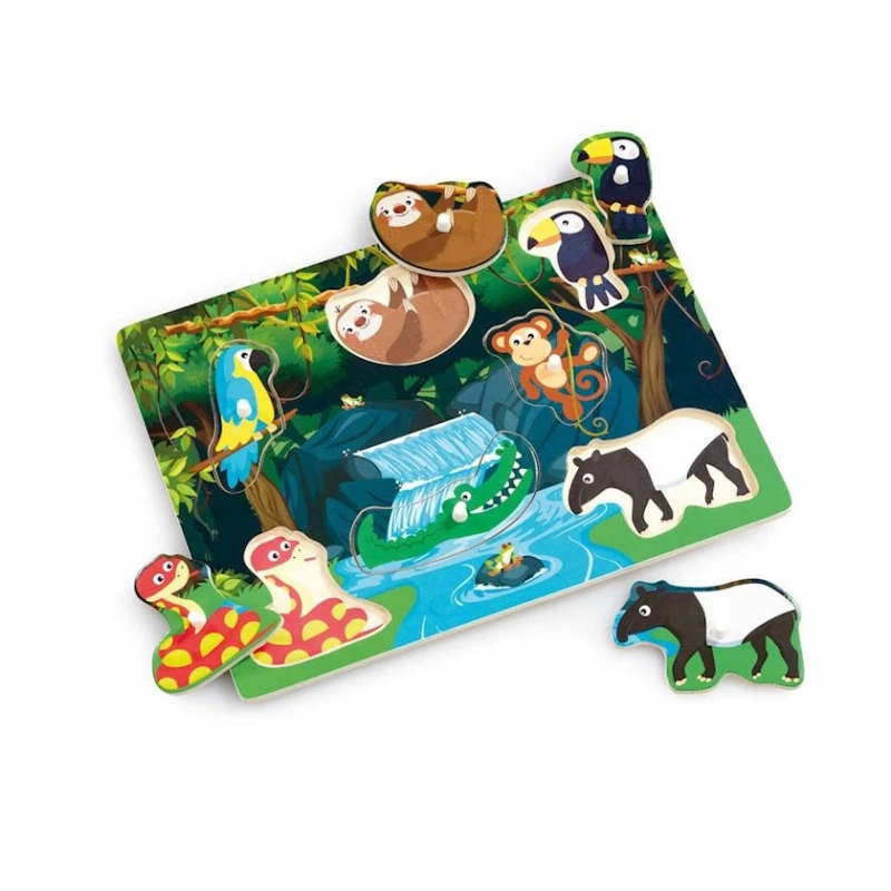 Деревянная игрушка Addo Play Ltd Puzzles Rainforest 312-16142-B Деревянная игрушка Addo Play Ltd Puzzles Rainforest 312-16142-B