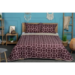 Örtük və yastıq üzü dəsti Moon Star 2110000003254, örtük 170x230 sm, yatıq üzü 50x70 sm, bir yarım, qəhvəyi Örtük və yastıq üzü dəsti Moon Star 2110000003254, örtük 170x230 sm, yatıq üzü 50x70 sm, bir yarım, qəhvəyi