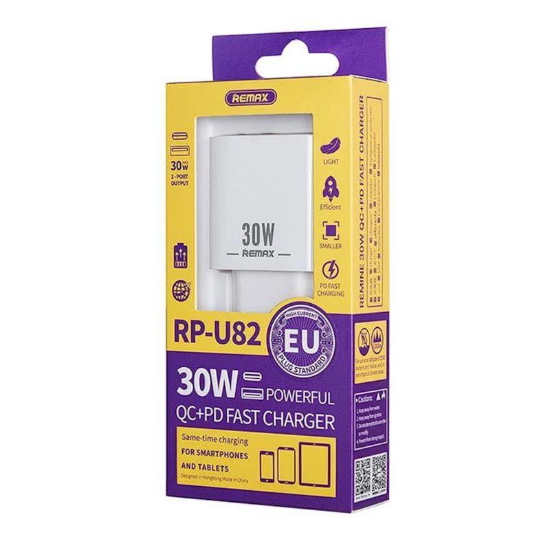 Адаптер Remax RP-U82 Charger 2in1 30w