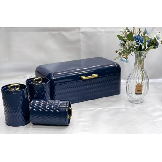 Хлебница + набор емкостей для хранения специй Sahara SHA-00004532, синий, 40x26/15х12 см Хлебница + набор емкостей для хранения специй Sahara SHA-00004532, синий, 40x26/15х12 см