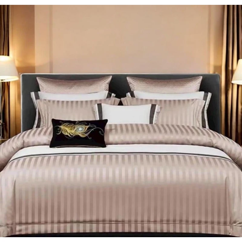 Комплект постельного белья Luxe Cotton 000420 пододеяльник 200x230 см, простыня 230x250 см, наволочки 50x70 см, евро, сатин, бежевый Комплект постельного белья Luxe Cotton 000420 пододеяльник 200x230 см, простыня 230x250 см, наволочки 50x70 см, евро, сатин, бежевый