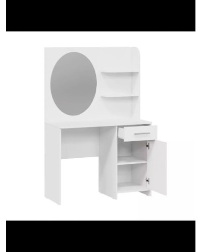 Makiyaj masası Art Mebel 50, laminat, 150x100x45 sm, ağ
