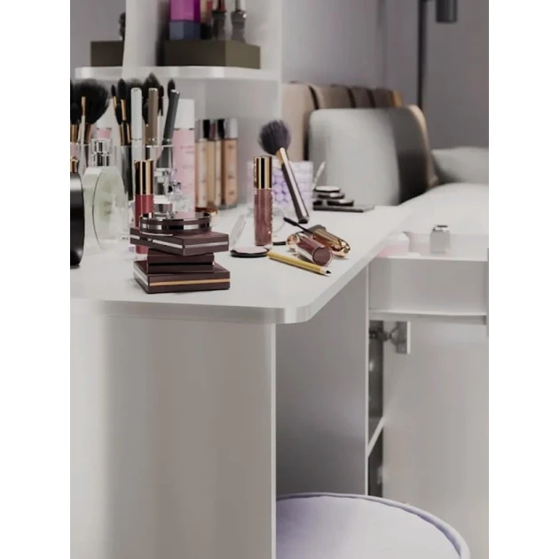 Туалетный столик Art Mebel 50, ламинат, 150х100х45 см, белый