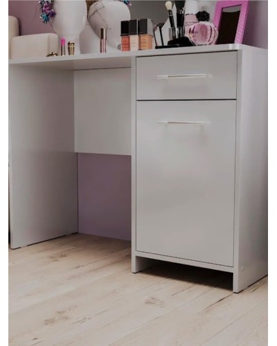 Makiyaj masası Art Mebel 50, laminat, 150x100x45 sm, ağ
