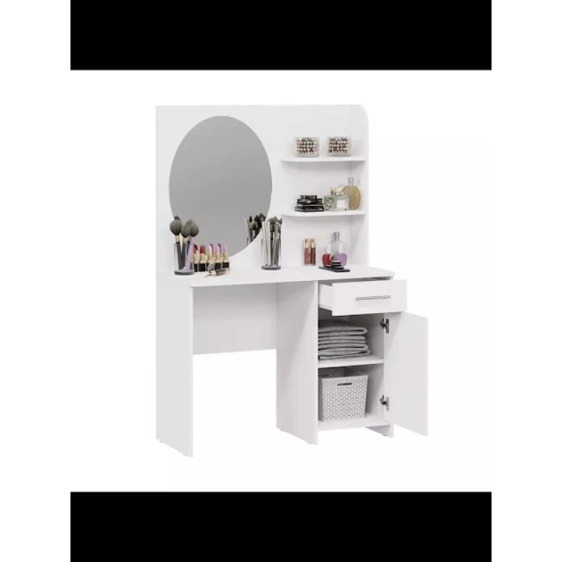 Туалетный столик Art Mebel 50, ламинат, 150х100х45 см, белый